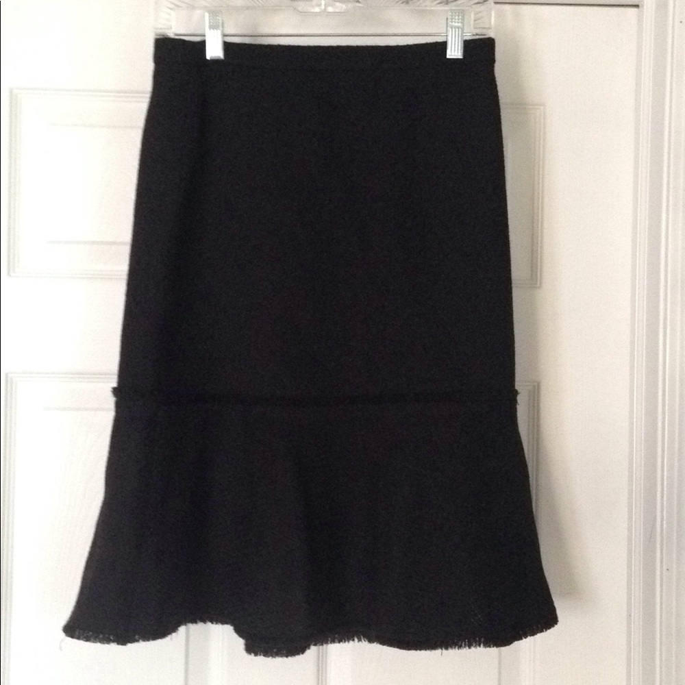 🎈J. Crew Factory black ruffle skirt size 2